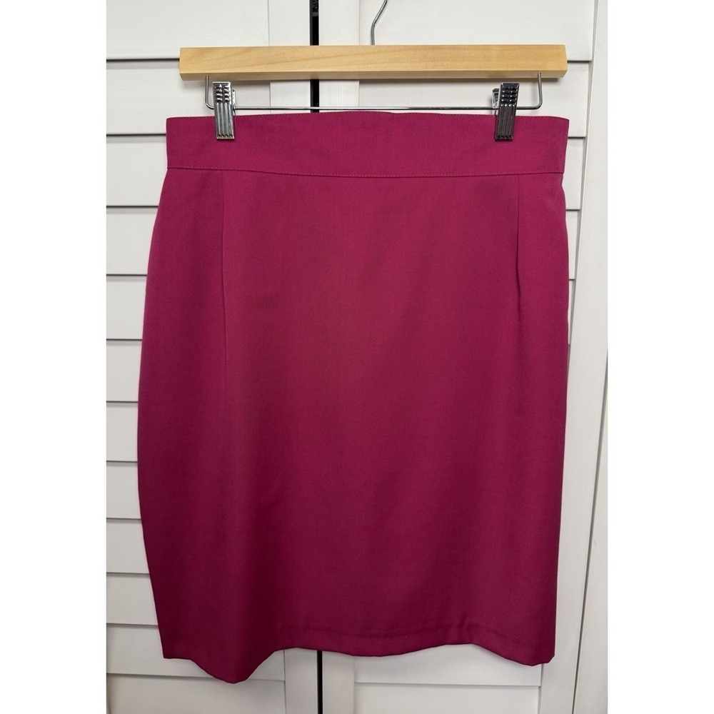Vertigo Paris Vintage 90's Wool Blend Pencil Skirt Women's Size 12 Fuchsia NWT